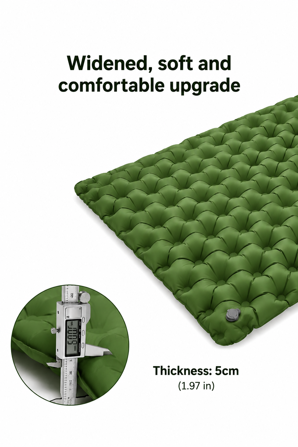 Ultralight Double Camping Sleeping Pad with Built-in Foot Pump & Pillow