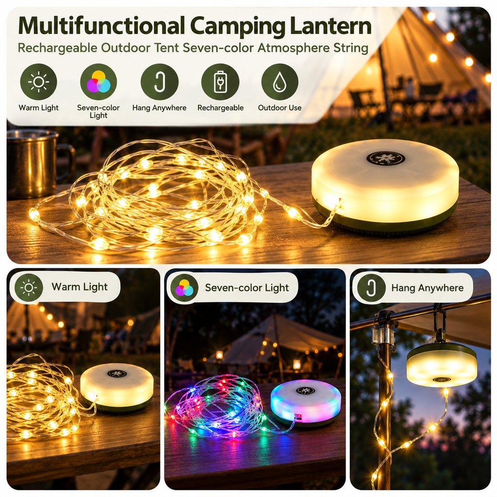 Glow Lantern with String Lights