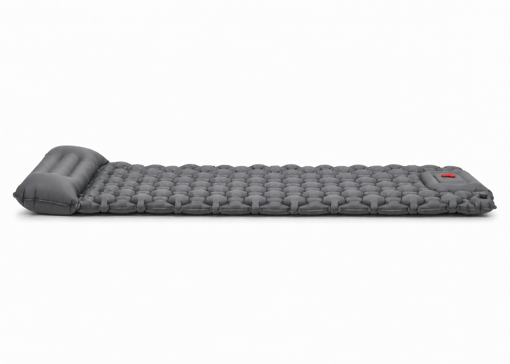 Ultralight Single Camping Sleeping Pad with Built-in Foot Pump & Pillow