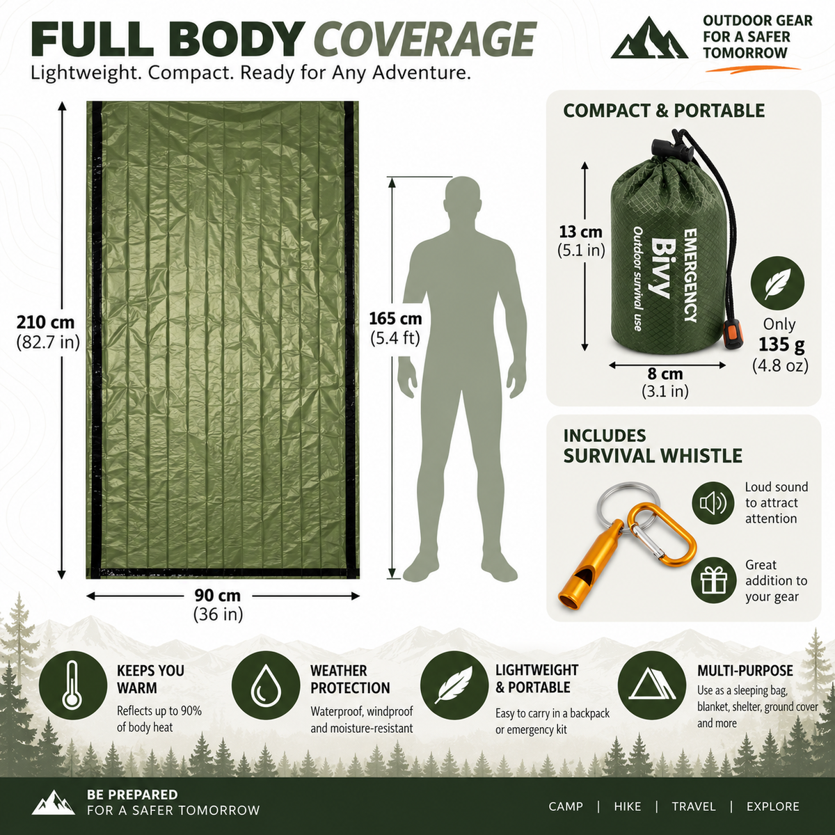Emergency Bivy Survival Sleeping Bag