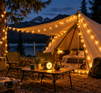 2-in-1 Camping Lantern with Built-In Retractable String Light